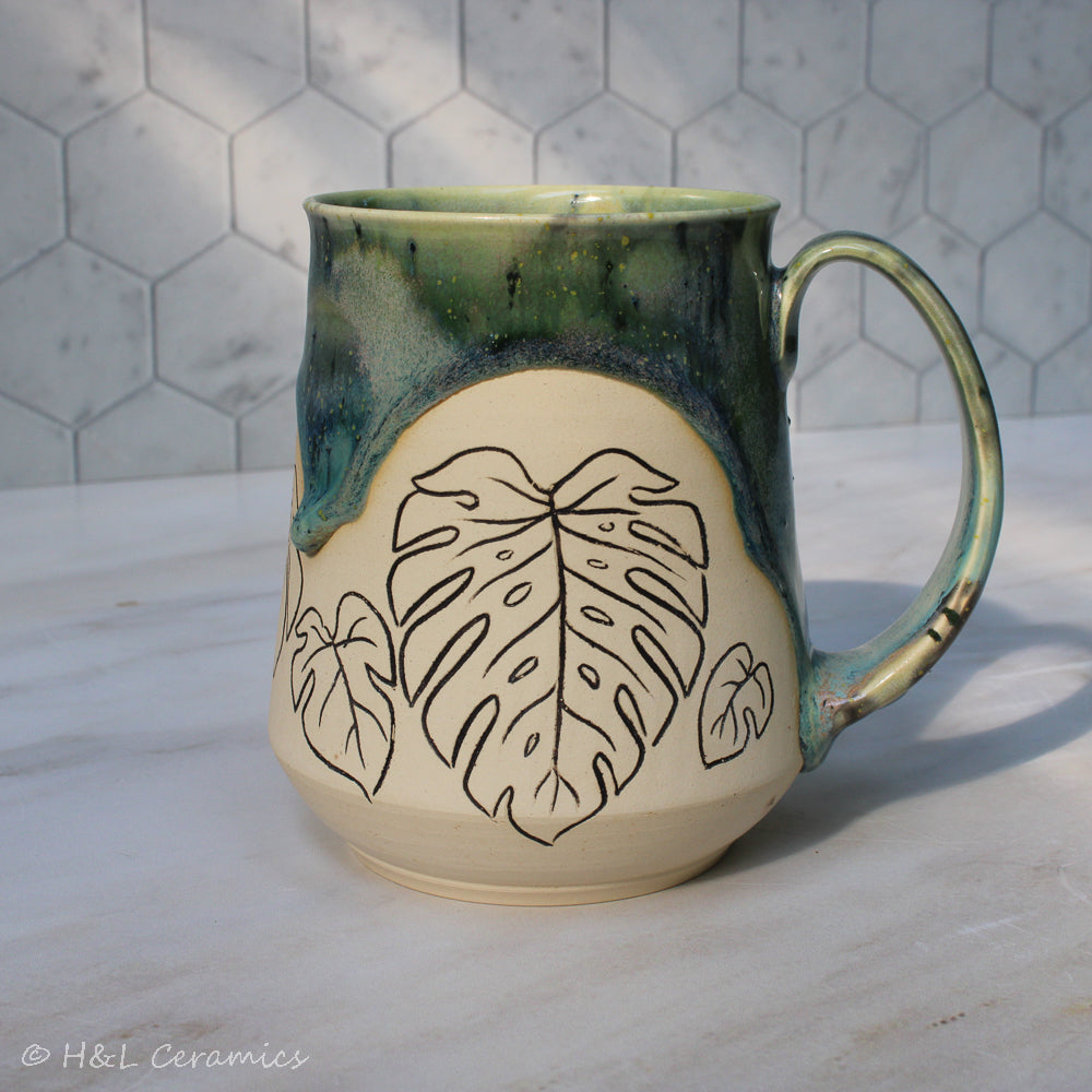 Botanical Monstera deliciosa Mug - A