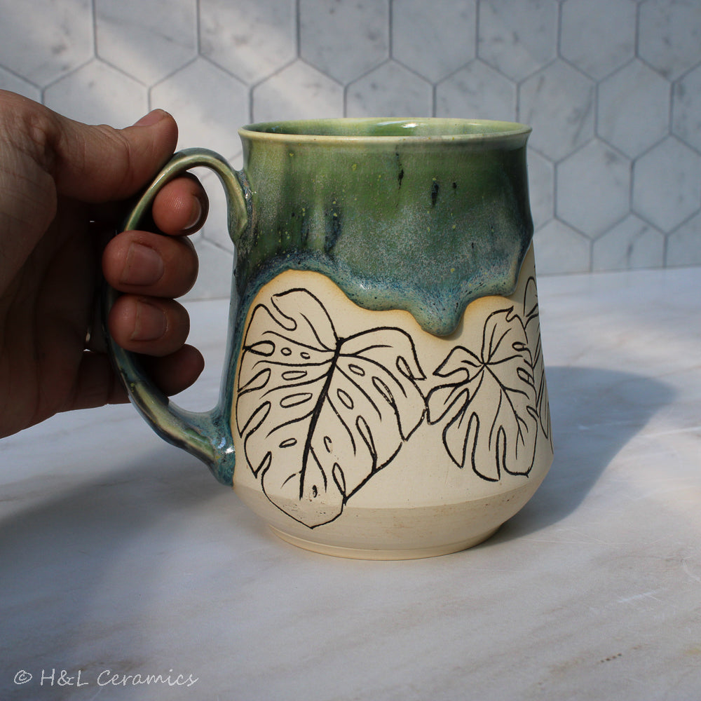 Botanical Monstera deliciosa Mug - A