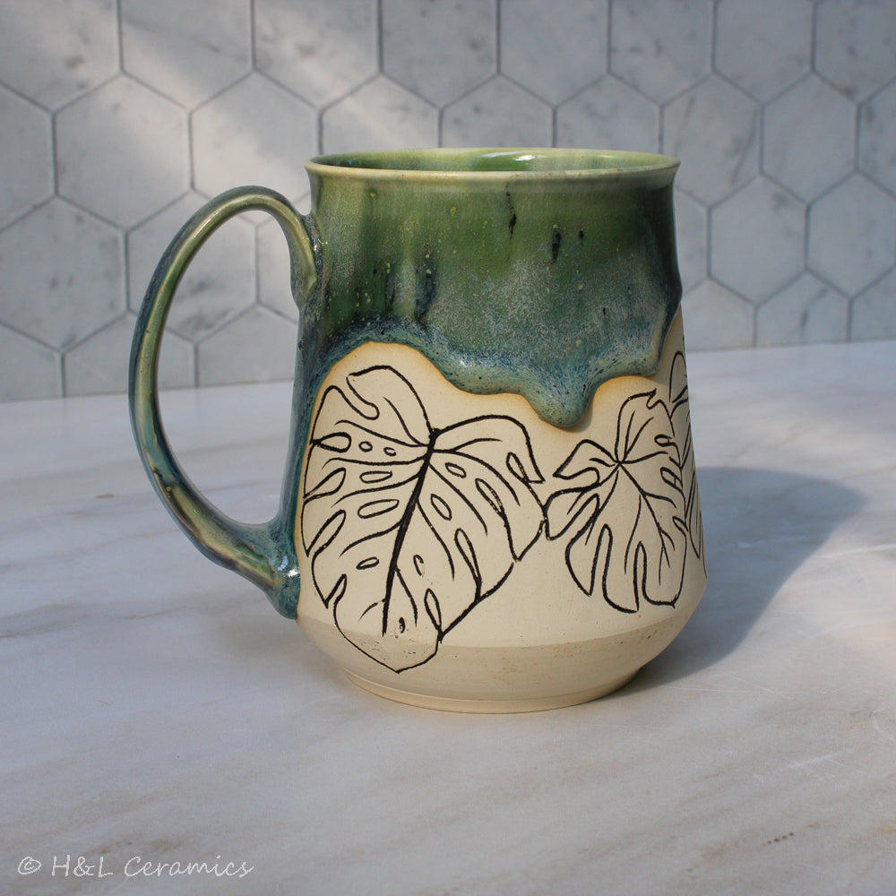 Botanical Monstera deliciosa Mug - A