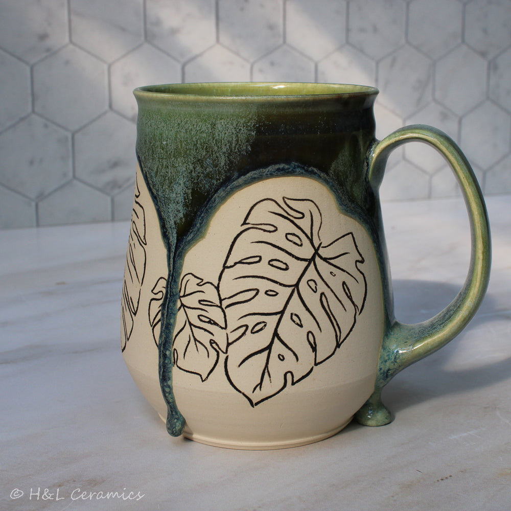 Botanical Monstera deliciosa Mug - B