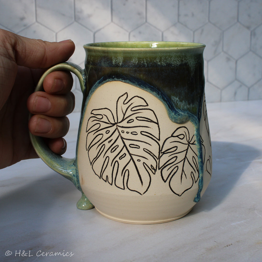 Botanical Monstera deliciosa Mug - B