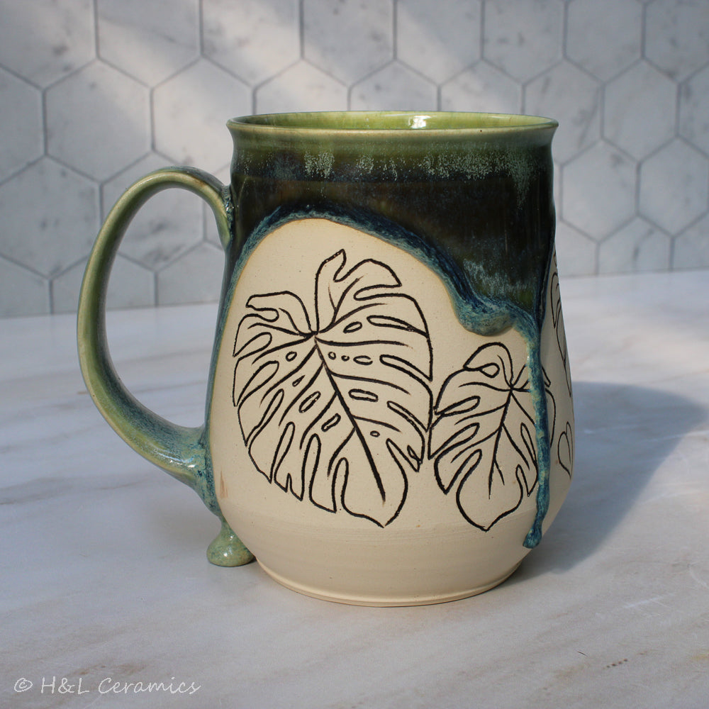 Botanical Monstera deliciosa Mug - B